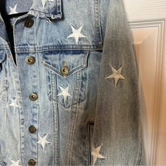 PISTOLA‎ BRANDO STAR EMBROIDERY DENIM JACKET - ZODIAC XS - Picture 5 of 16